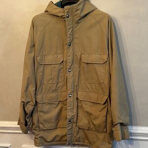 Men's Fieldmaster Tan Hooded Plaid Lined Jacket